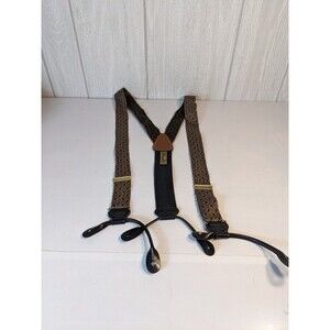 VTG Trafalgar Suspenders Blended Fabrics Leather Button Tab EUC